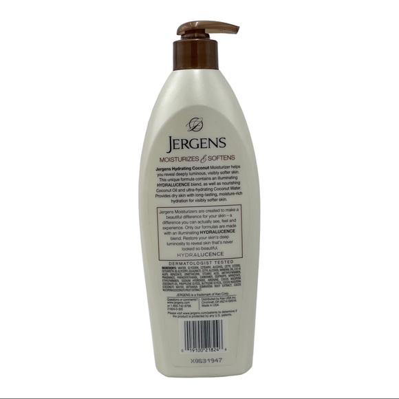 3 Pack Jergens Hydrating Coconut Dry Skin Moisturizer Lotion 16.8 oz Moisturize - Picture 4 of 6